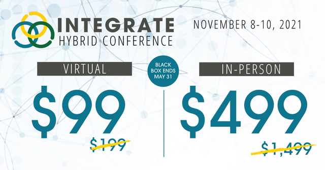 Integrate Hybrid Conference Graphic. 
